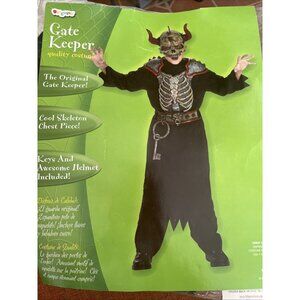 Skeleton Gate Keeper  Halloween Costume Child Medium 8-10 New Complete
